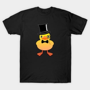 Cool Rubber duck top hat and monocle T-Shirt